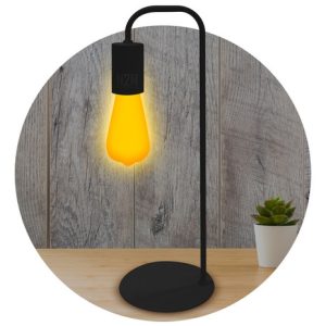 LAMPARA PORTATIL IMOLA 1LUZ (H-445) NEGRO TEX.