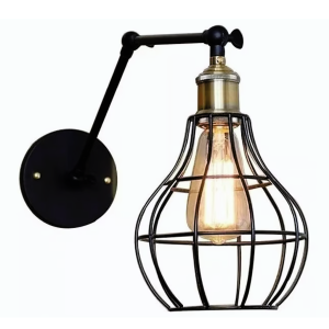 APLIQUE 2 BRAZOS ARTICU. JAULA AEROSTATICA NEGRO